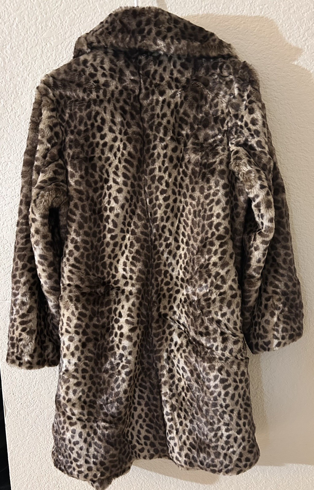 Vintage Y2K Dennis Basso Faux Leopard Print Coat Size XS