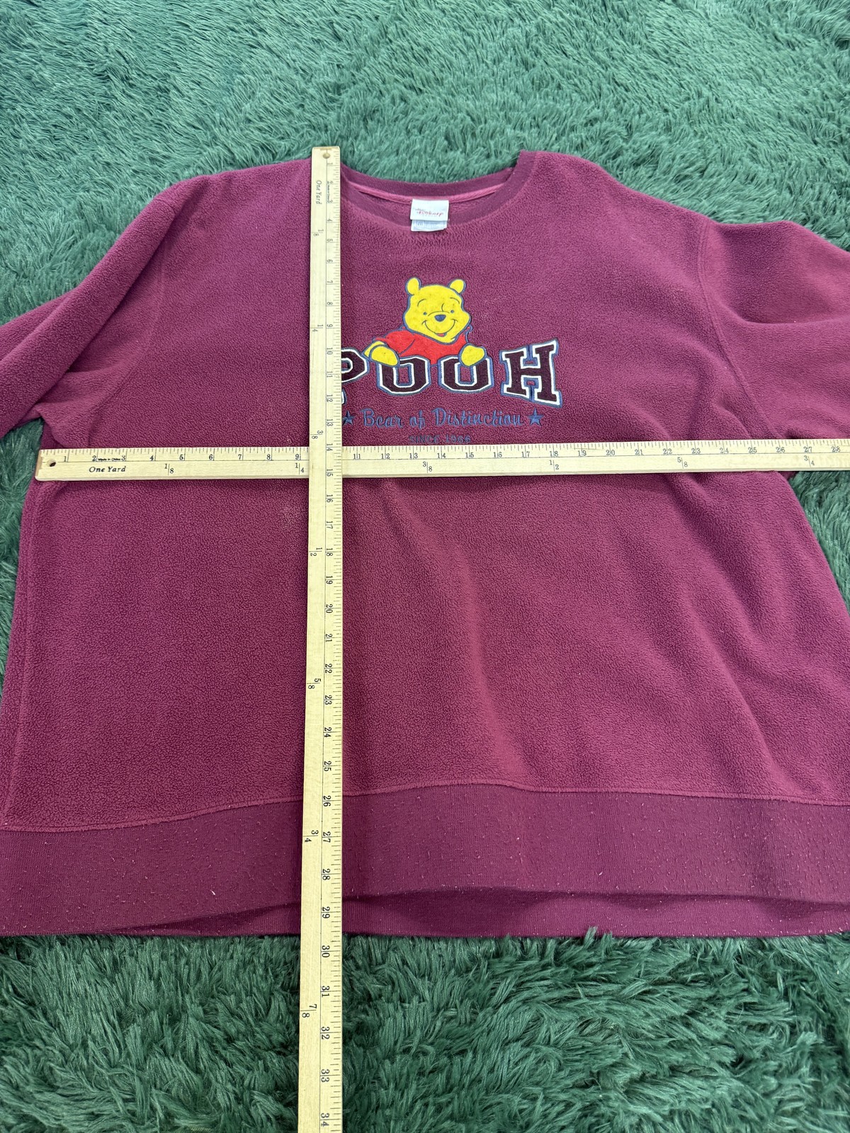 Vintage Disney Store Winnie the Pooh Bear of Distinction Fleece Sweatshirt 2XL