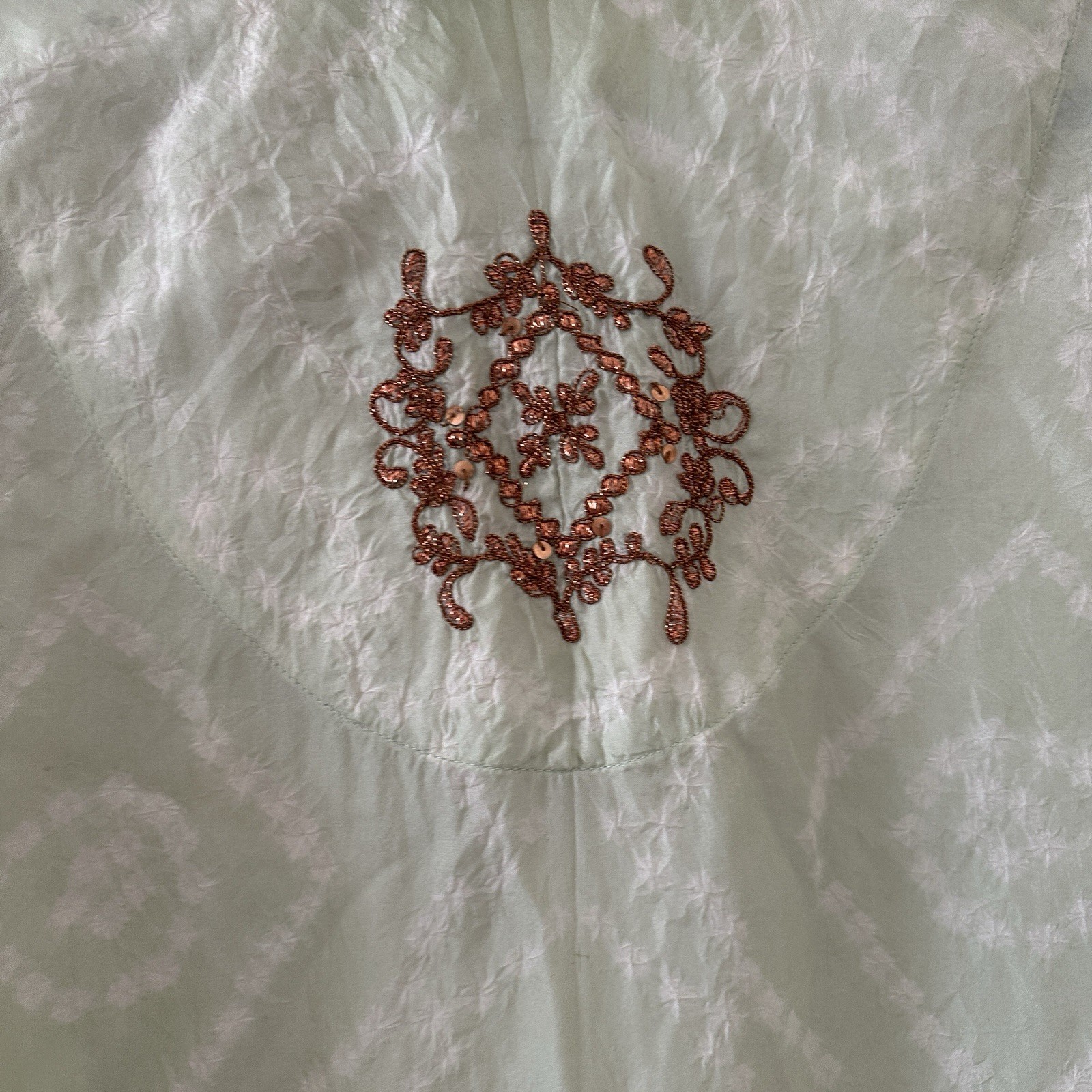 Vintage Soft Surroundings Silk Ombre Embroidered Sequin Tunic Women’s Sz Medium