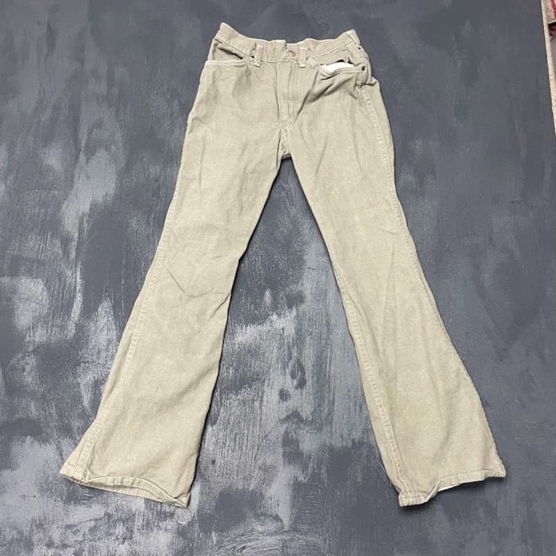 Vintage Maverick jeans womens 26×25 beige khaki 1980s USA