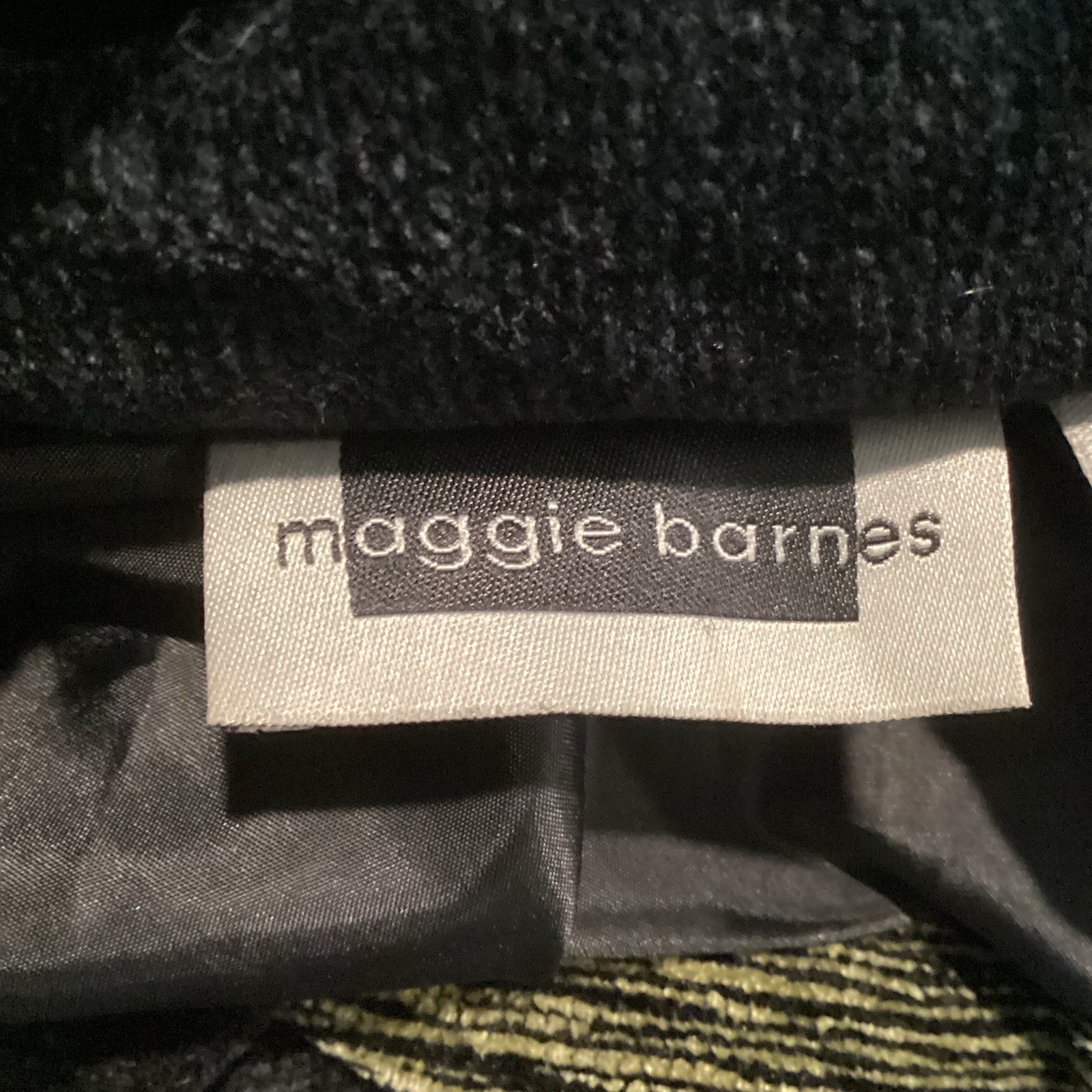 Vtg Maggie Barnes Jacket Retro Patchwork Boho Embroidered Chenille 3X Black Gold
