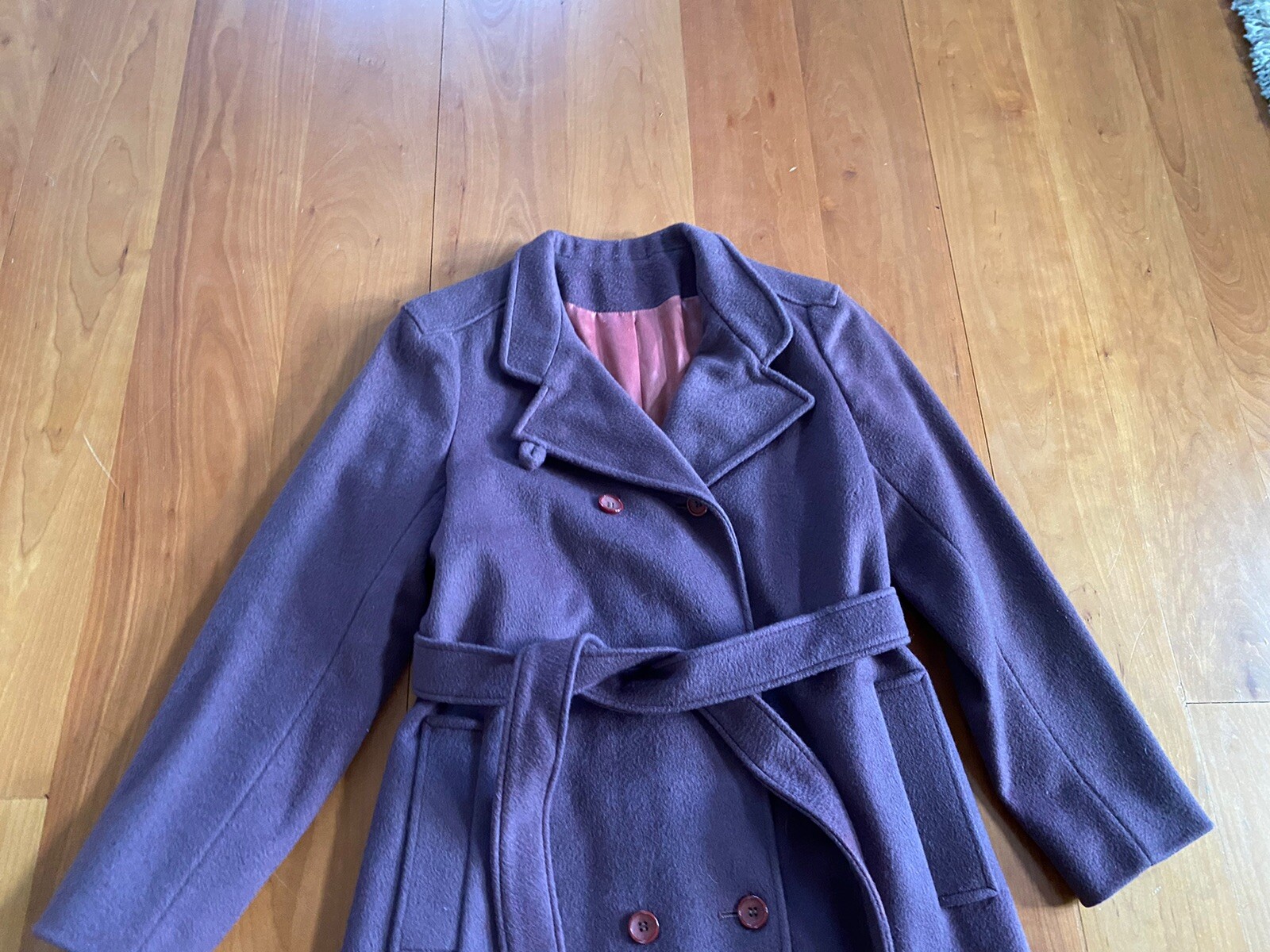 Vintage Womens Coat Lorendale By Bromleigh Wool (Z) Purple Violet XS / Small