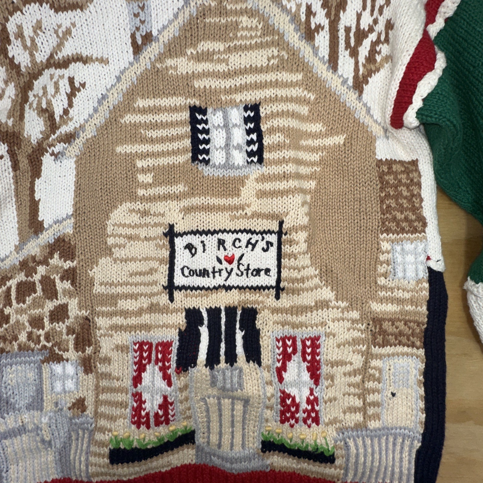 Vtg 1993 Sz M The Eagle’s Eye Birchs Country Store Hand Knit Cardigan *See Pics