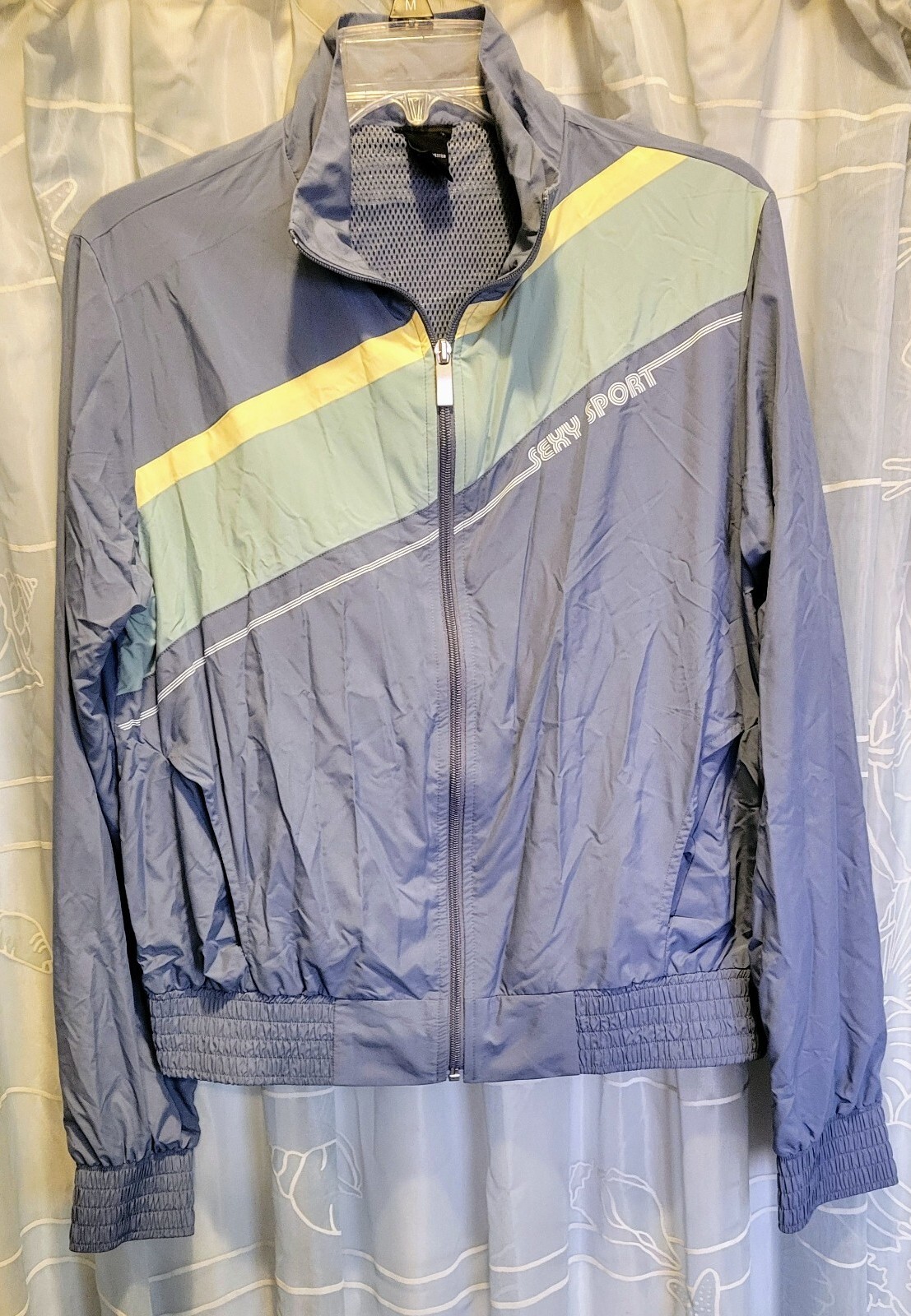 VTG Retro Gray, Yellow, Green Windbreaker Track Beach Jacket