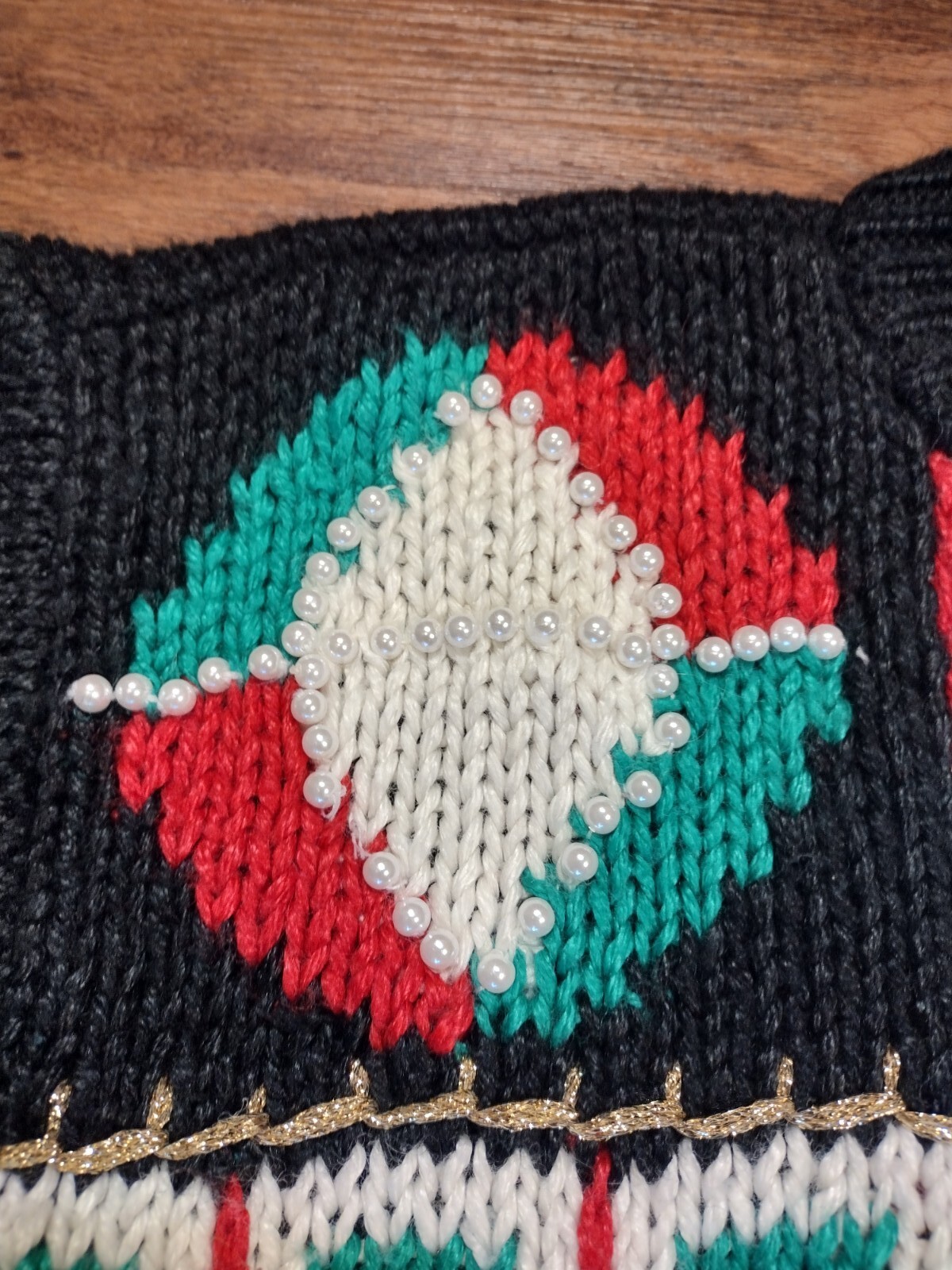 Vintage 1980s Spice of Life Ugly Christmas Holiday Sweater Size Small Oversized