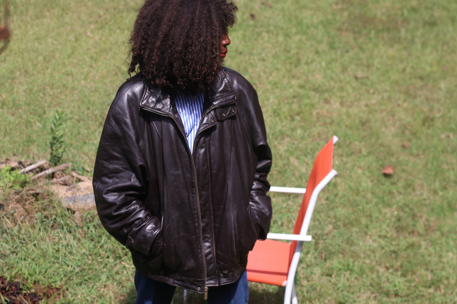 Vintage London Fog Leather Jacket – Black Bomber Jacket Unisex
