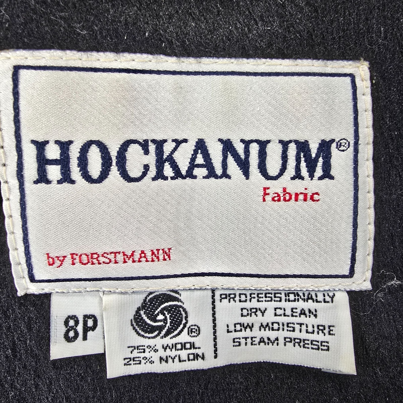 Vintage 1980s Donnybrook Black Hockanum Wool Double-Breasted Long Coat (8P)