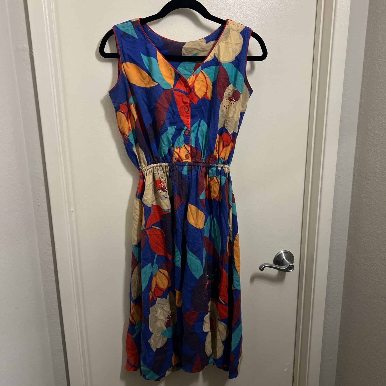 Leslie Belle Dress Vintage Multicolor 1980s CA00514