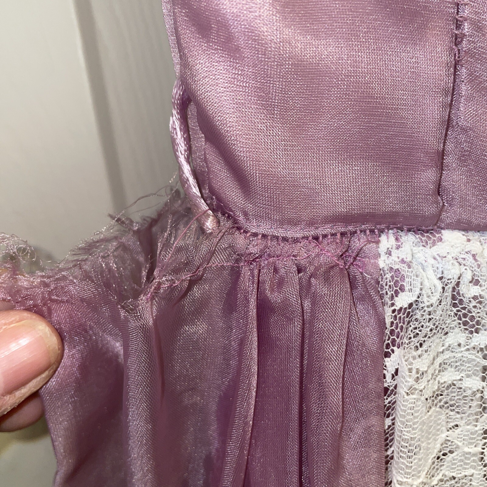 Vtg purple Fancy Frocks Phyllis Gerrans Southern Belle Victorian Dress 8?READ