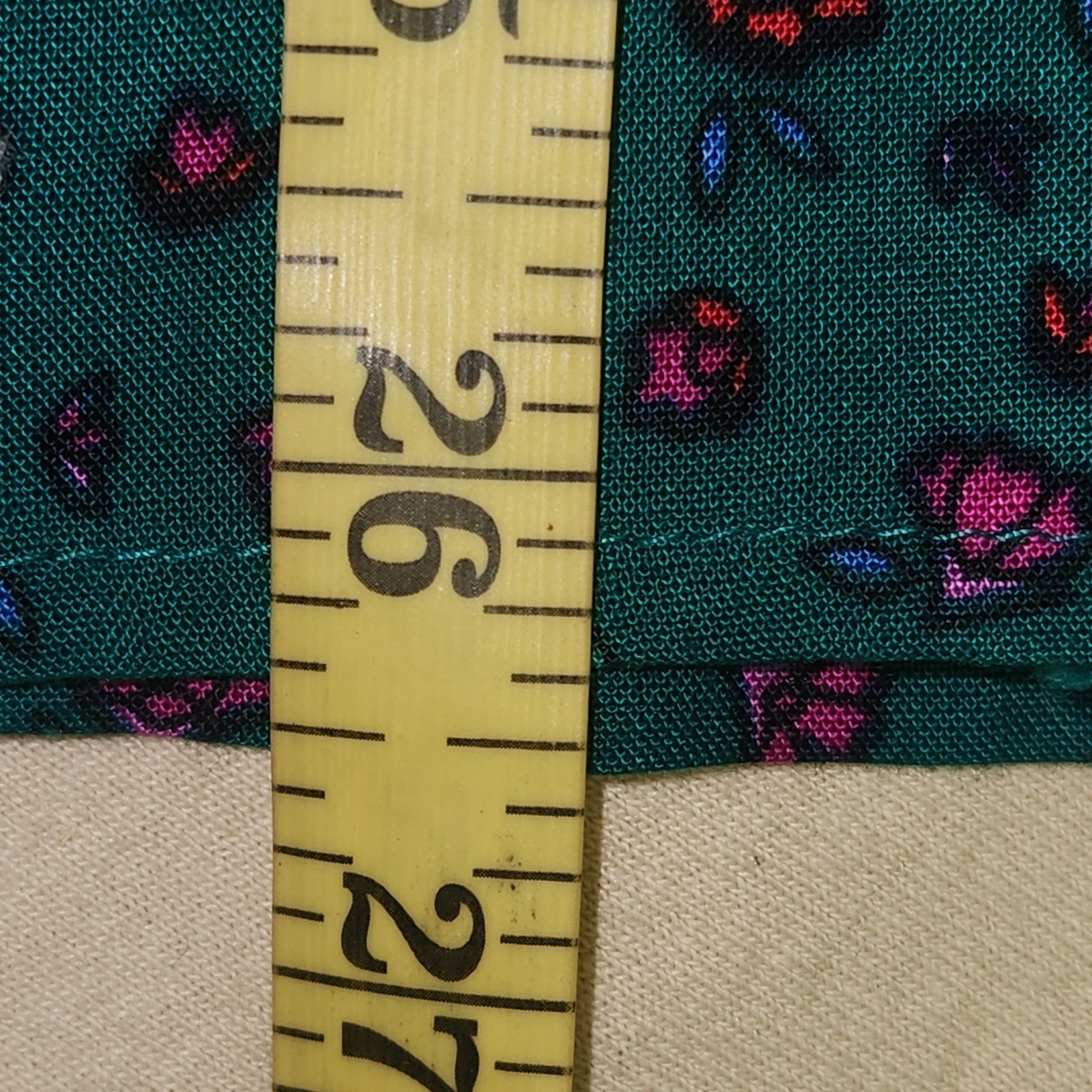 Claude Vintage Fun Floral Button Down Blouse Green Pink 80s Women’s USA 16