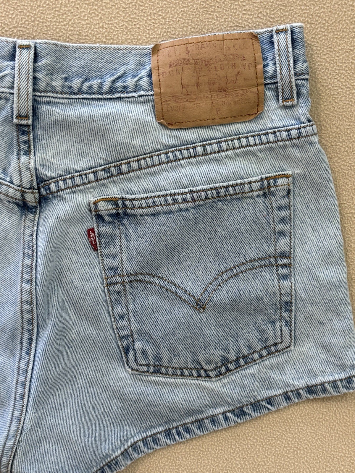 Levi’s Jean Shorts Size 30 Womens Superlow Mid Rise Blue Denim