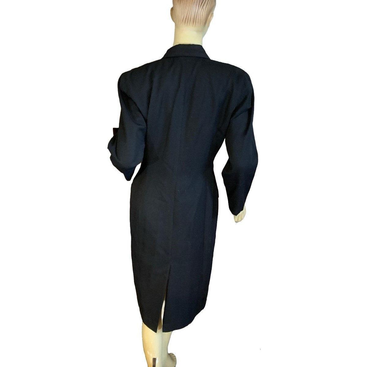 VINTAGE 1990’S KASPER FOR ASL BLACK JACKET DRESS SIZE 10P