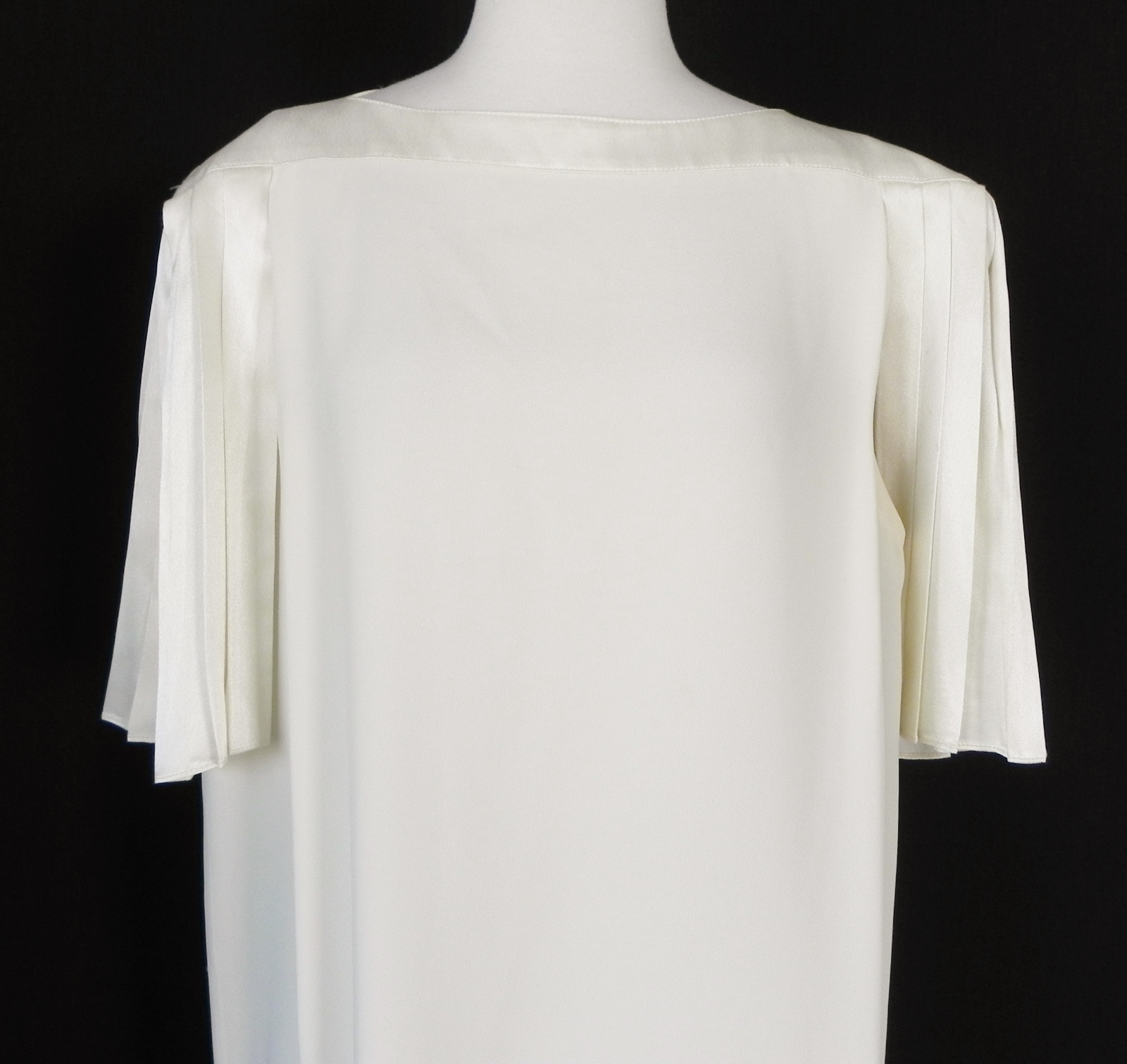 Vtg Lizzy & Johnny Dress Formal Ivory Open Cap Sleeve Size 15/16 (2XL)