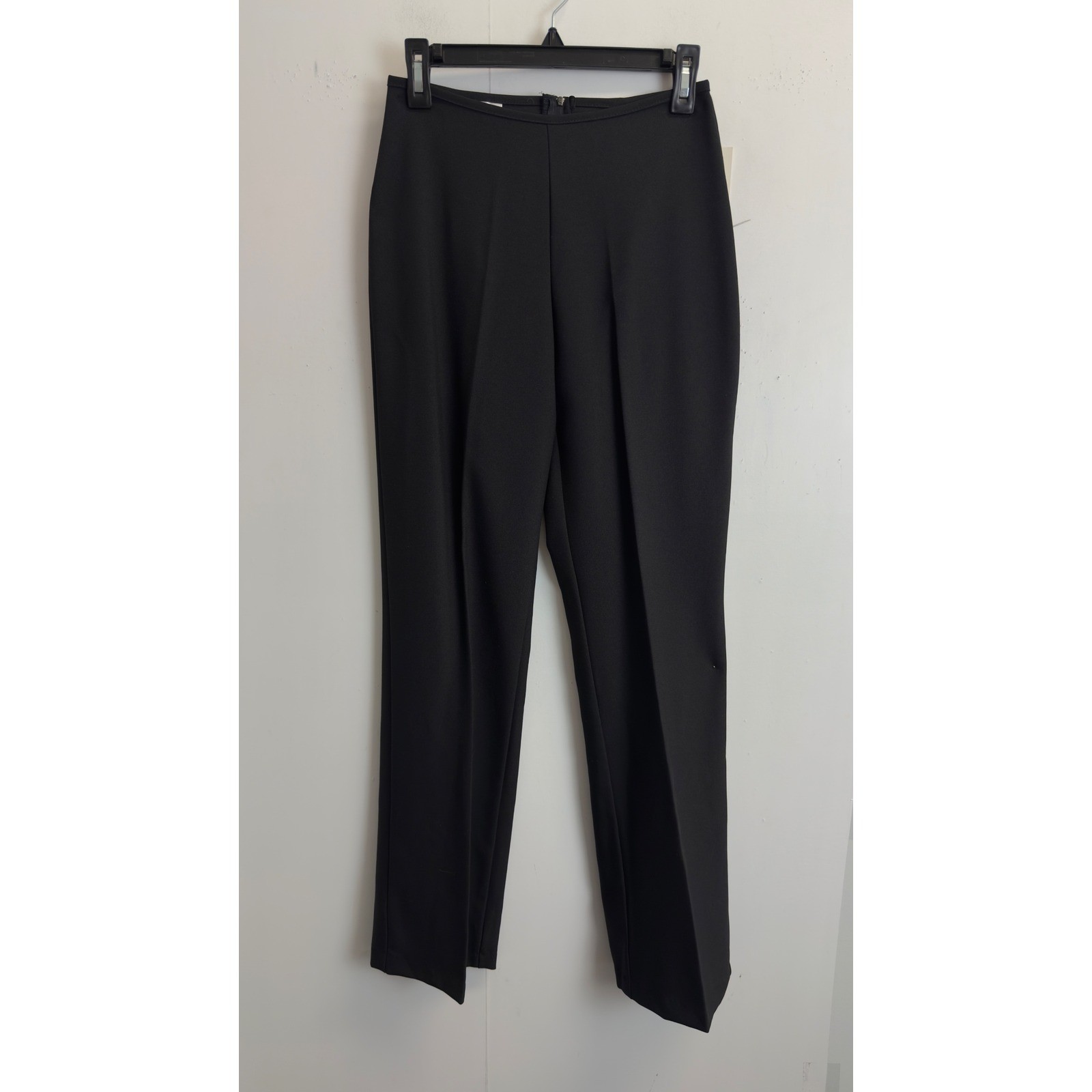 NEW Byer Too Vintage 90s Pant Suit Black Leopard Faux Fur Collar Size 7 USA Made