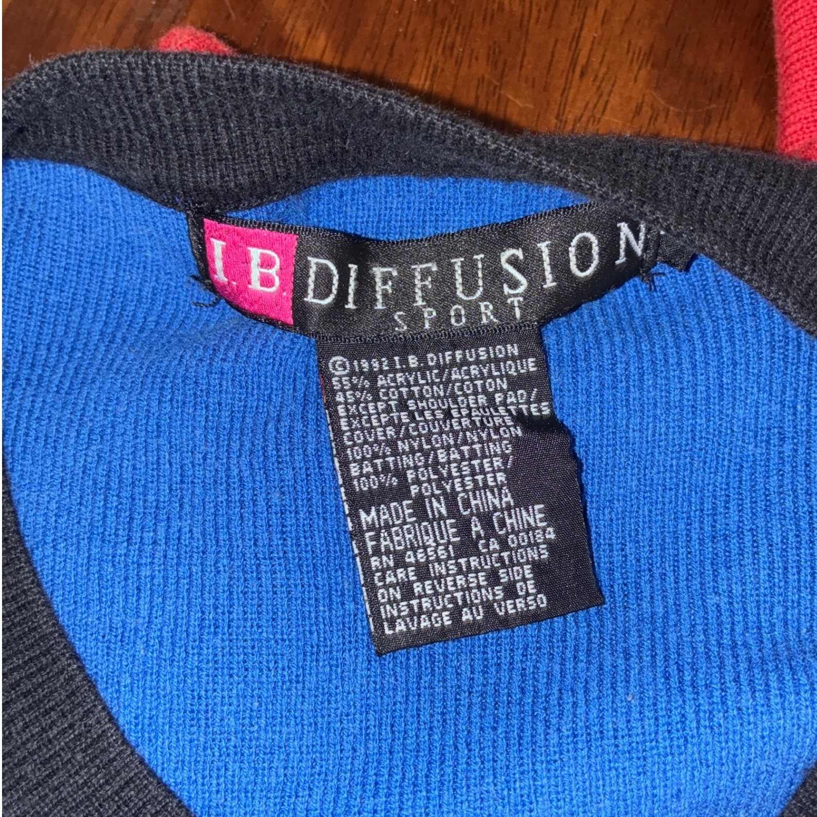 Vintage – I.B. Diffusion Multicolor Striped Sweater – L – Colorblock 90s Y2K top
