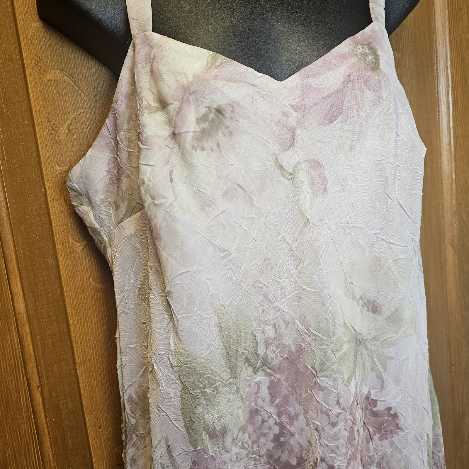 VTG 90s Y2K Fairy Floral Dress R&M Richards Pale Pink Chiffon Appx Sz L Coquette