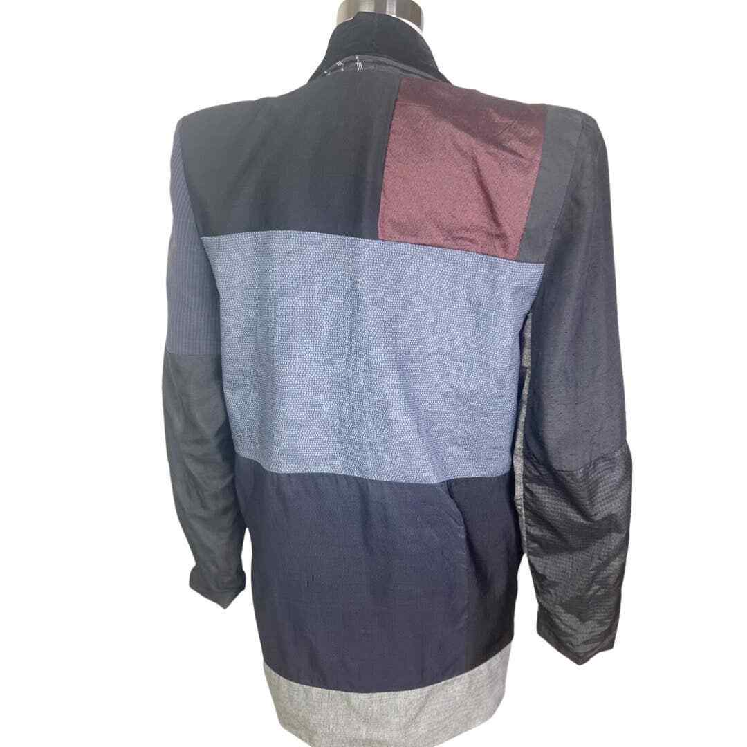 Claudia Grau Vintage Patchwork Art Wear Bespoke Blazer Jacket 1980s Style OOAK