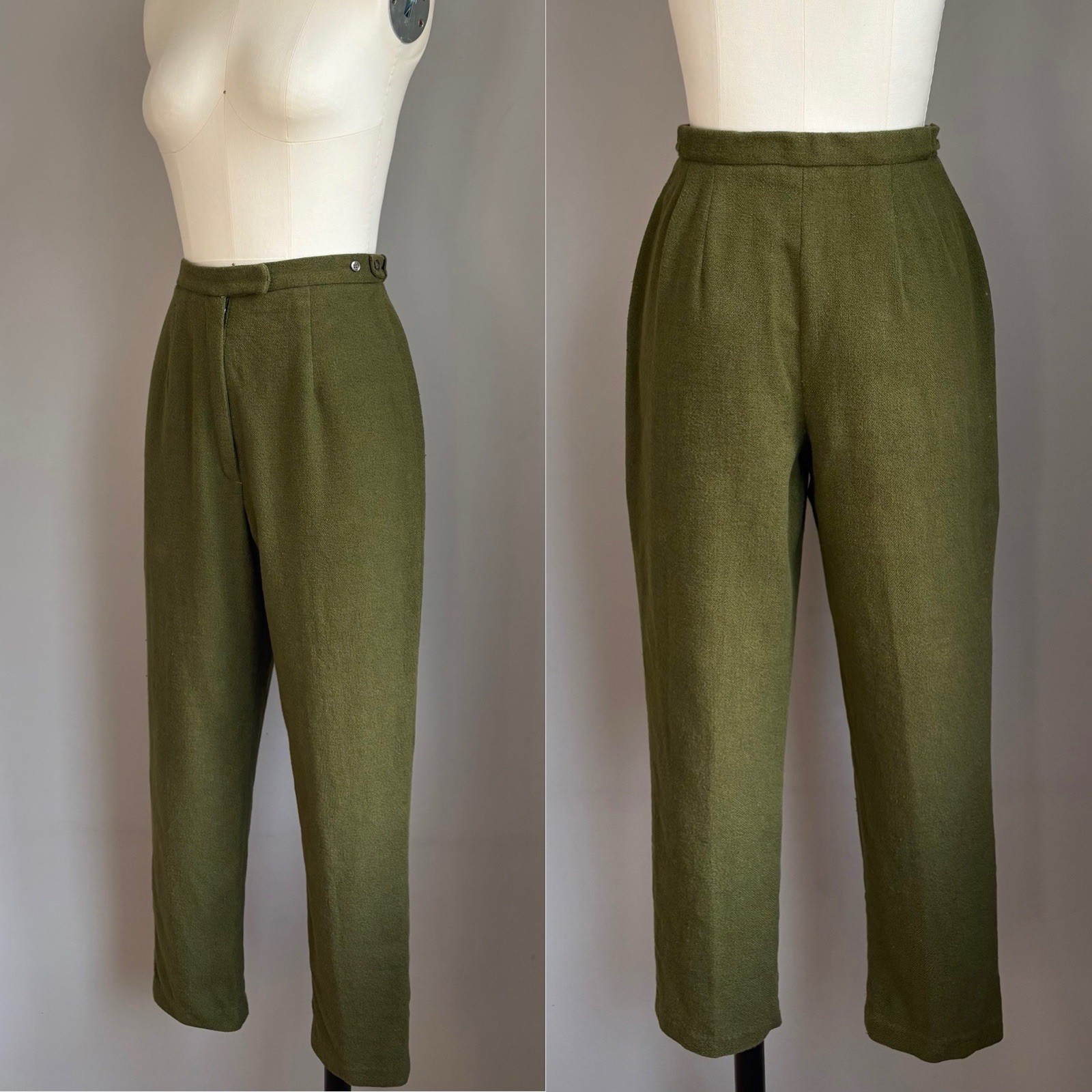 Vintage 1960’s Olive Green Cigarette Pants Size XS