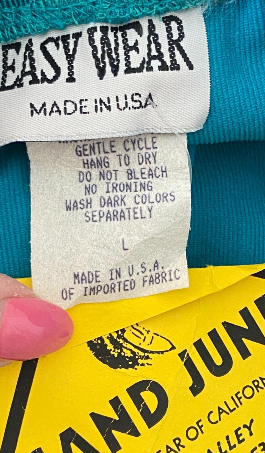 Vintage 80’s Easy Wear Biker Shorts Teal Spandex Workout sz L ~ NEW with TAG