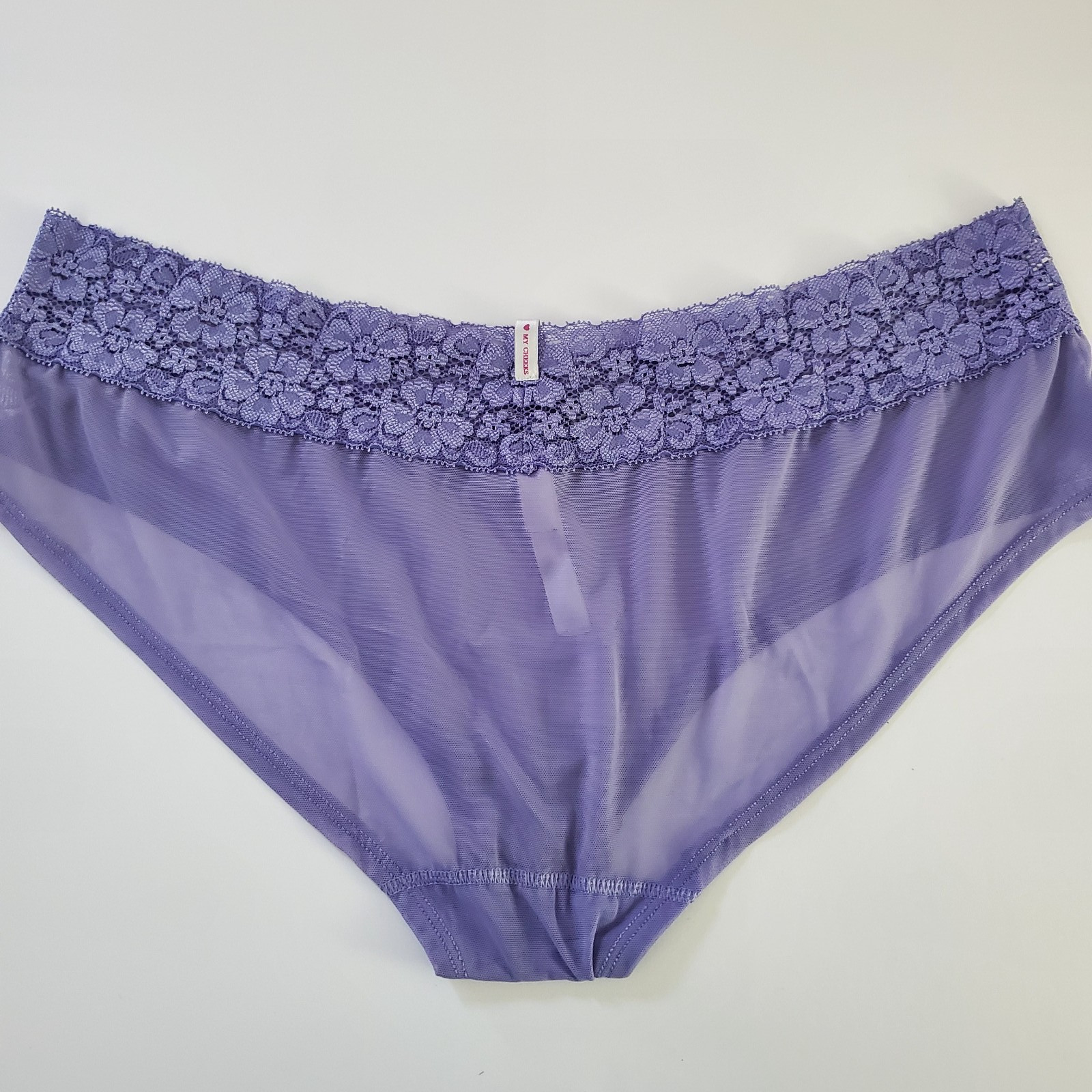 Vintage Victorias Secret PINK Extra Low Rise Hipster Panty Purple Rhinestone LRG