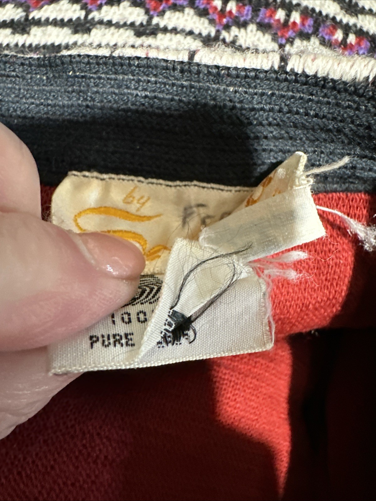 Vintage 1970s Sabra Wool Skort & Sweater Hobo Cutter Craft Fix Repair