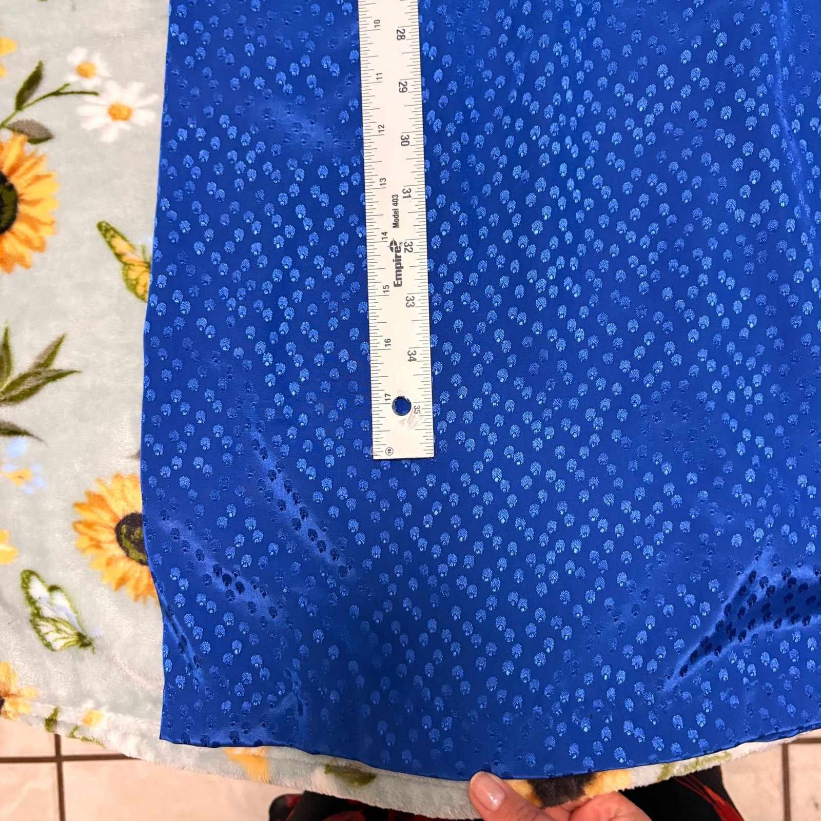 Vintage 80s Cobalt Blue Peplum Dress Puff Sleeve Textured Old Hollywood Size 5