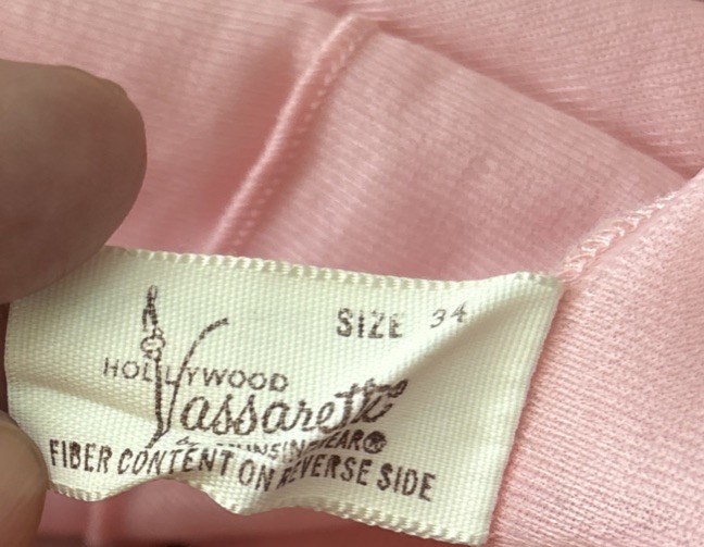 Vintage Hollywood Vassarette Lace Camisole Pink Tank Top Crepelon Size 34 *Read