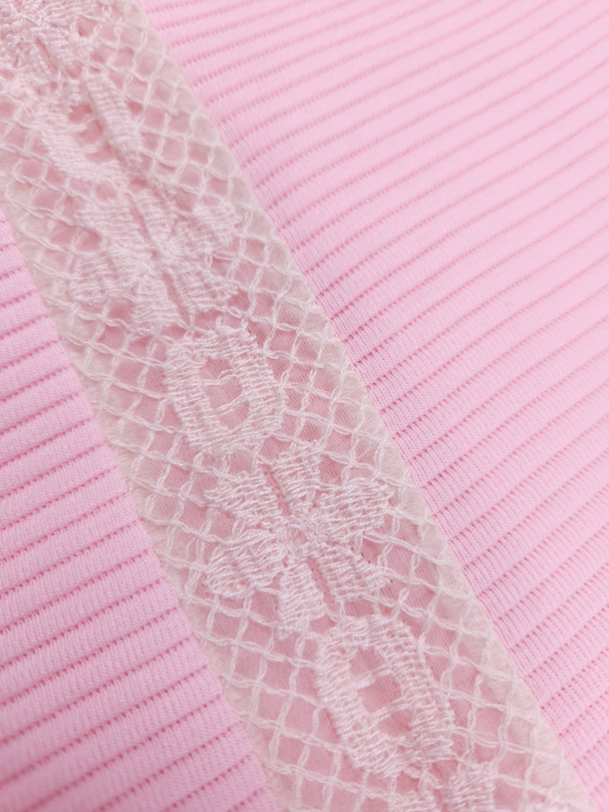 Meg Madison Vintage 60s Pink New York Ribbed Lace Shift Dress Medium