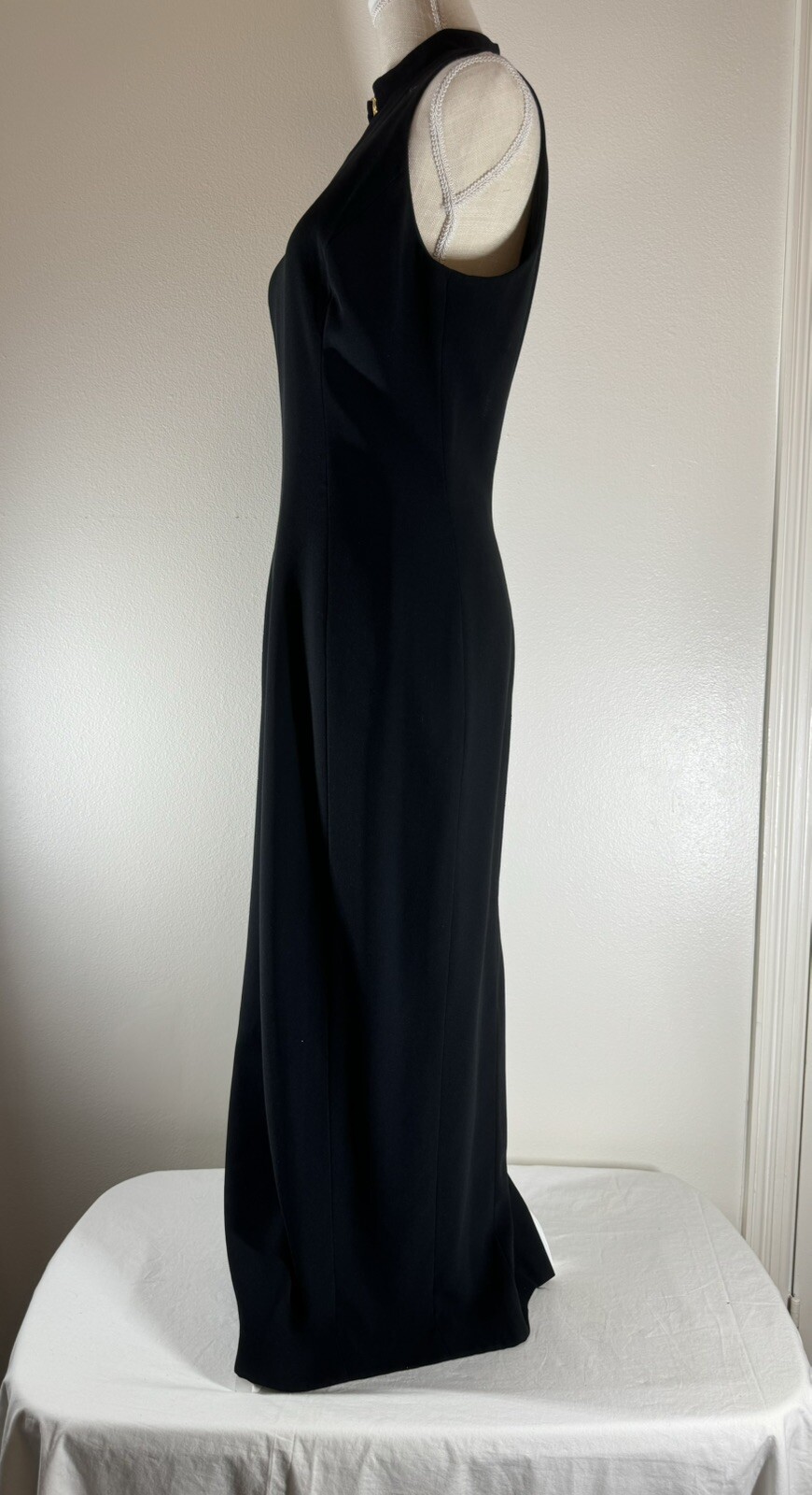 Vtg 90’s EVAN PICONE Black Maxi Cocktail Dress Size 12 with