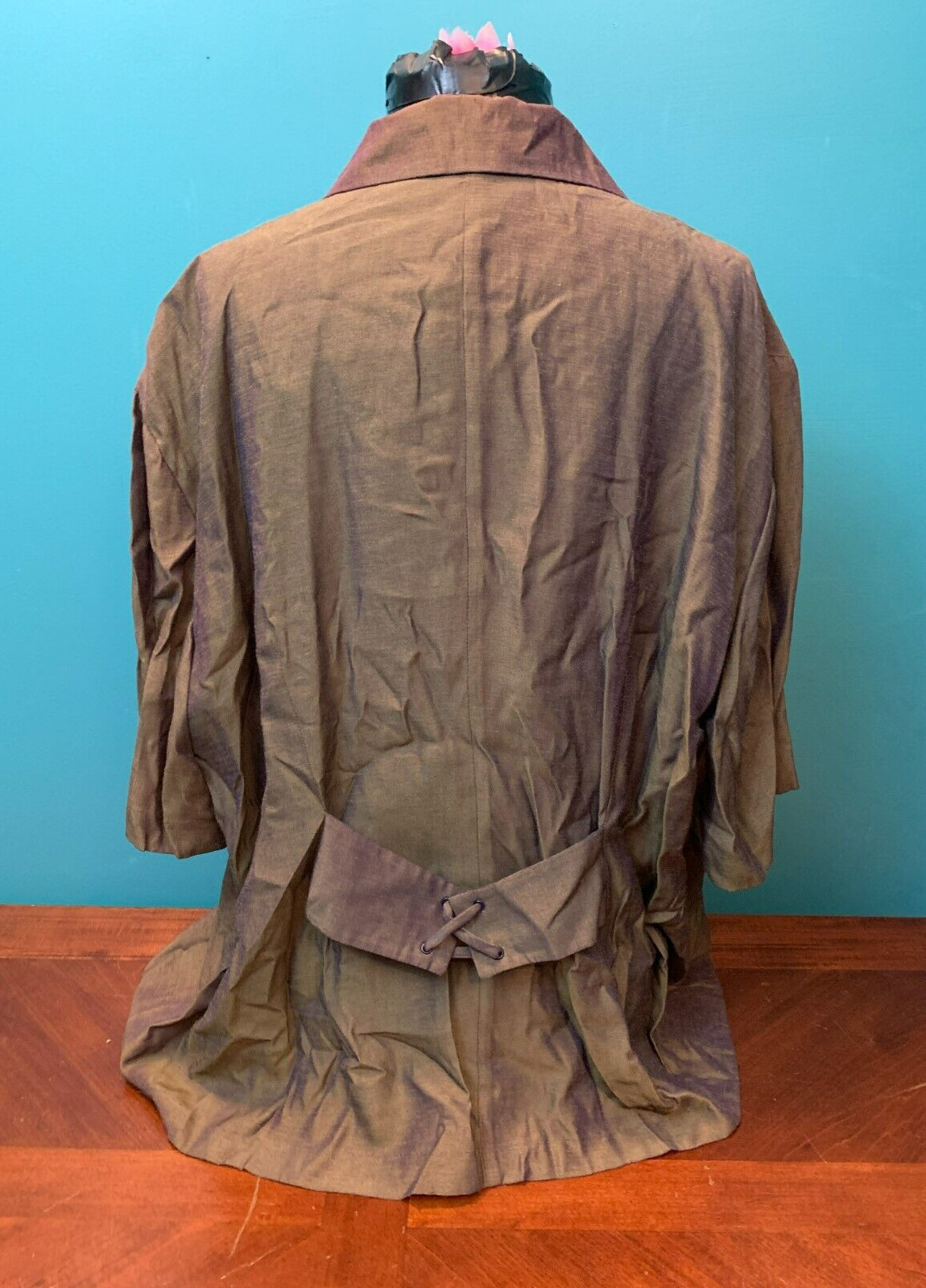 Vintage D.J. Summers 4-Button Iridescent Blazer Top – Women’s 24W, Green/Purple