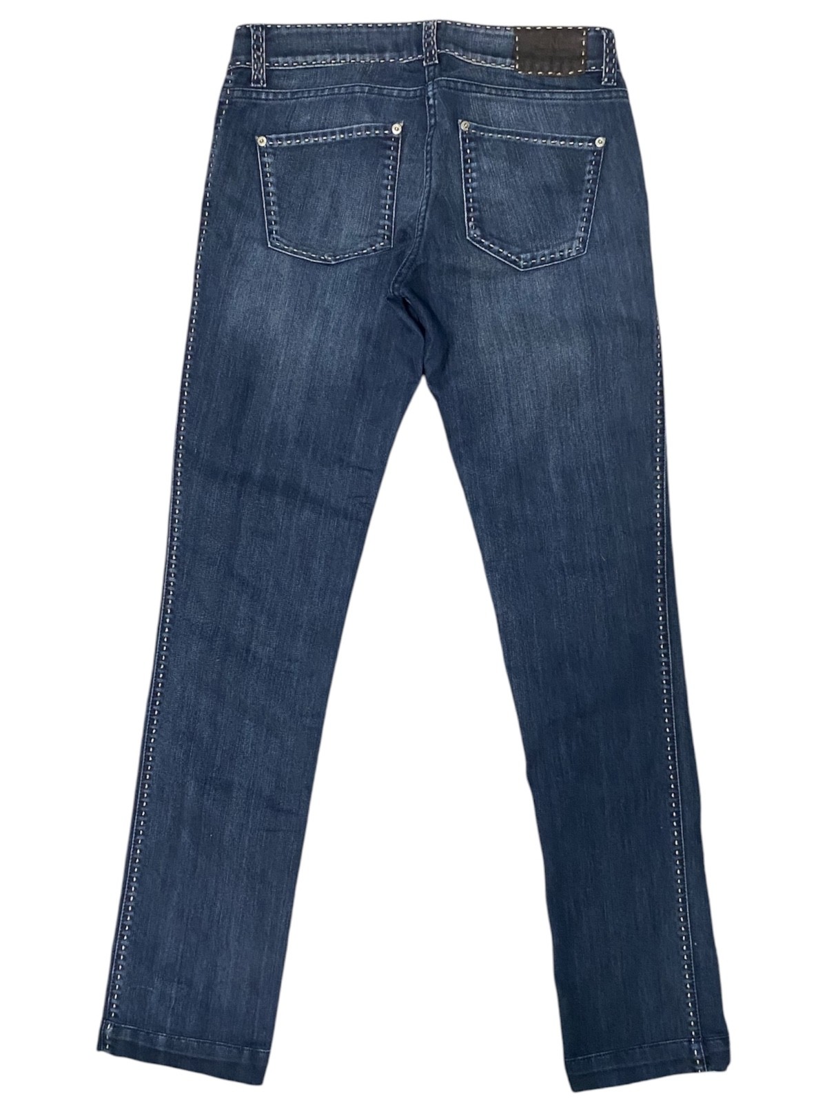 FENDI Selleria Serie Numerata Denim Jeans Blue Straight Leg Size IT 40 Made Ital