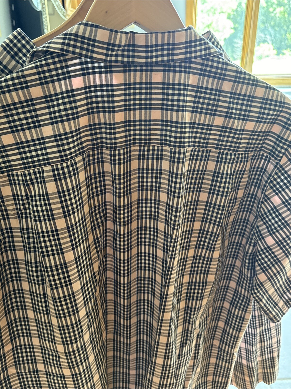 Vintage 80s Skirt Set Womens Cotton Plaid Skirt (6)& Blouse(8)