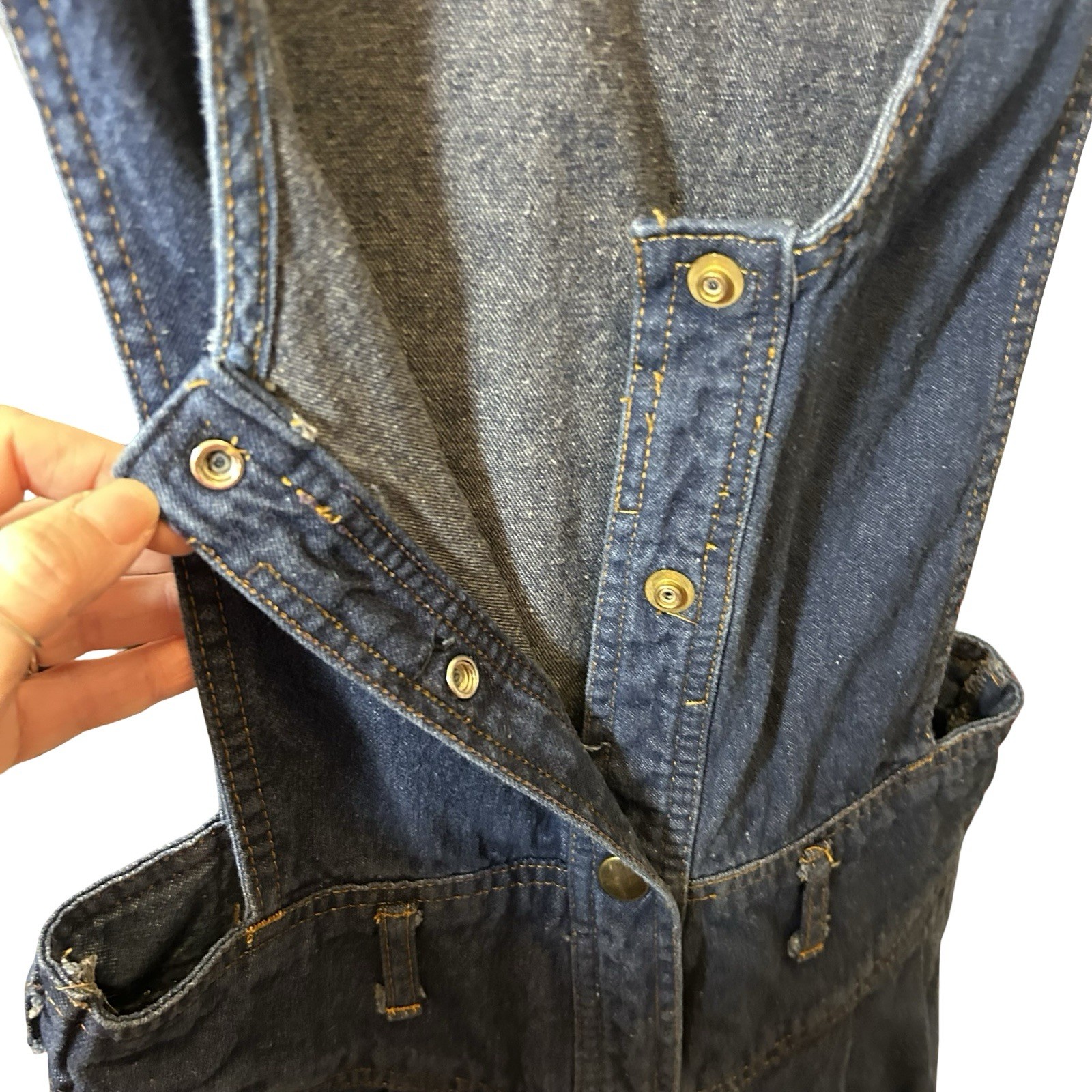 80s Ideas Vintage Denim Overalls | Boho Snap Front | USA Made