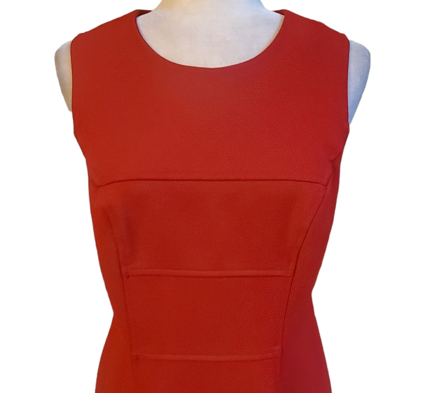 Vintage Boulevard De Paris Red Polyester Sleeveless Sheath Dress Women’s Size 10