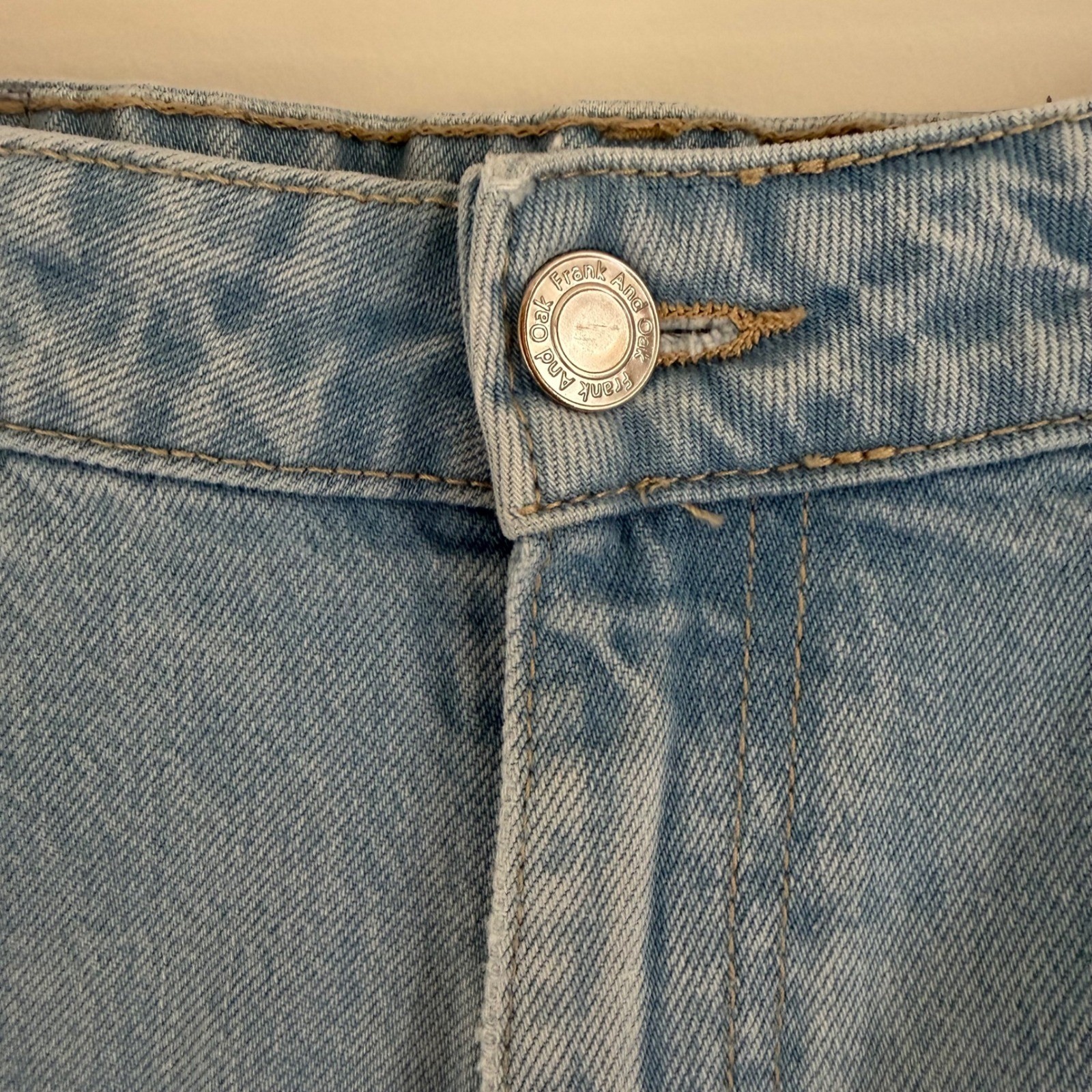 Frank & Oak „Patti” Light Wash Straight Leg Jeans Size 29 Minimalist 90s Vintage