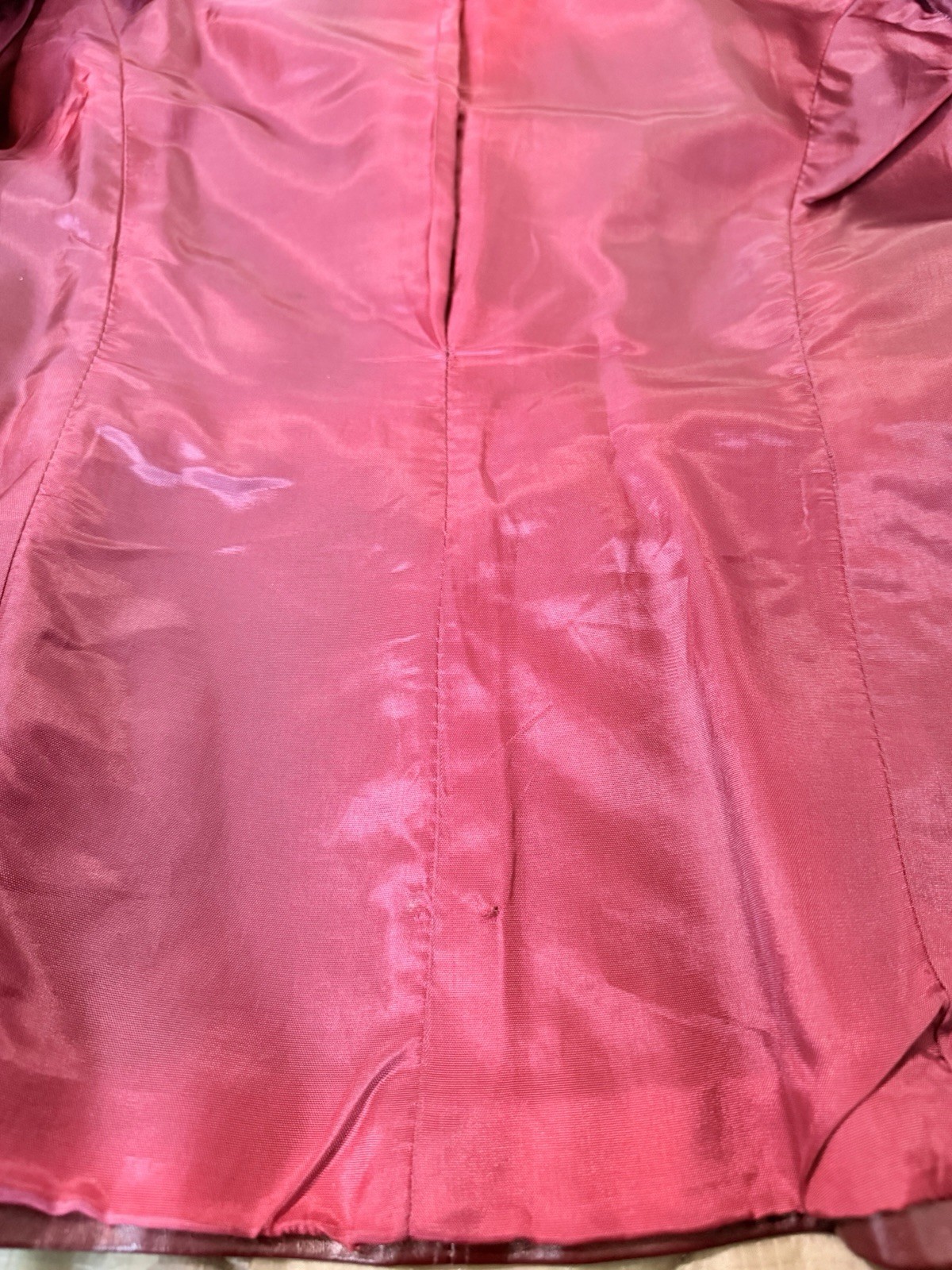 Vintage Split End LTD Red Leather Jacket Size 13/14 80s Women S/m