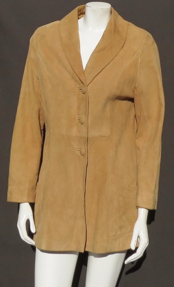 Vtg 60s 70s Women’s Brown New Zealand Lamb Leather Long Jacket Coat size M