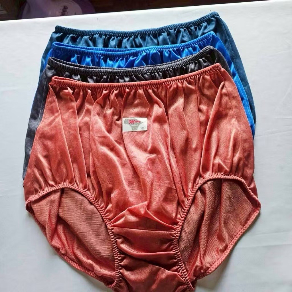 6 PCS Panties Hip 42-48 Inch Double Nylon Crotch Slippery Briefs Vintage Granny