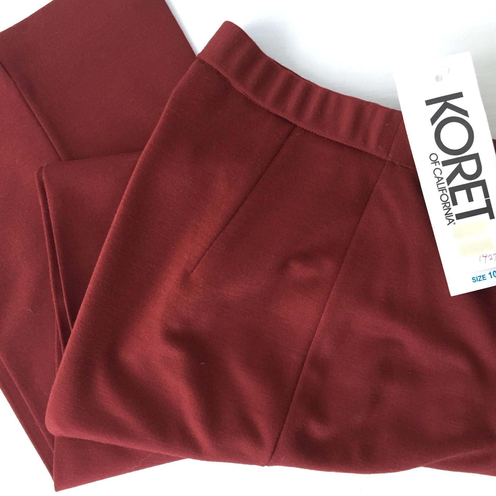 Vintage Women’s KORET OF CALIFORNIA Rust Pants 26 x 31 NWT Dacron High Waist