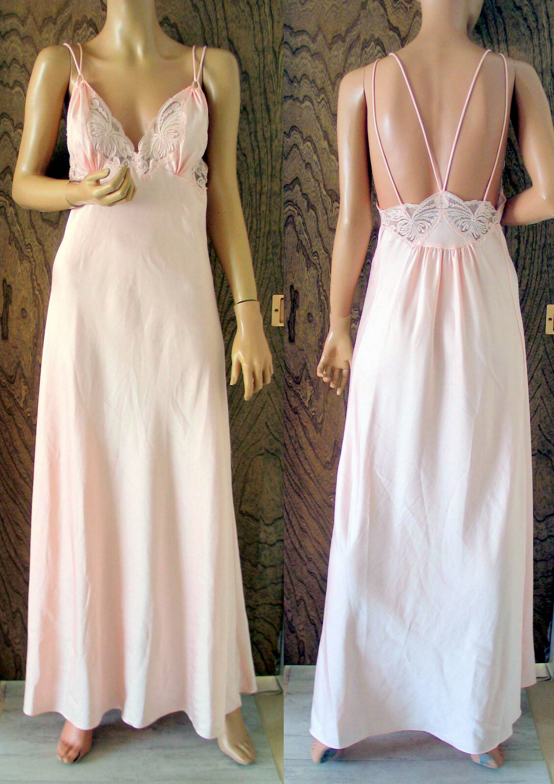 VTG LILY OF FRANCE ROSA PULEO SZULE & unlabeled pink Nightgowns, size M