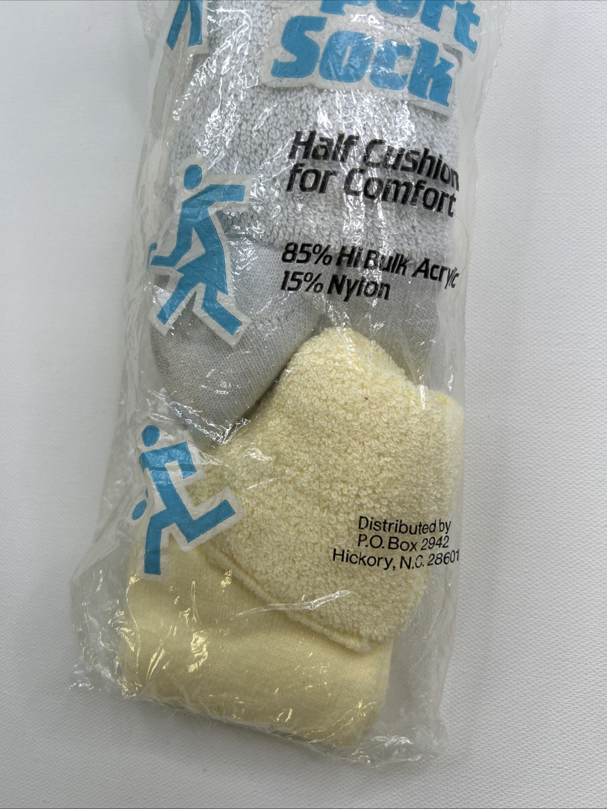 VTG Socks 9-11 3 Pack NOS Women’s Super Sport USA Made Acrylic Teri Roll Top.