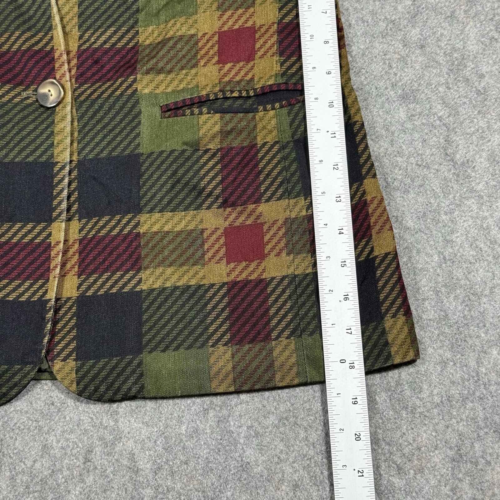 Norton McNaughton Vtg Open Front Blazer Women’s Size Petites 4 Multicolor Plaid