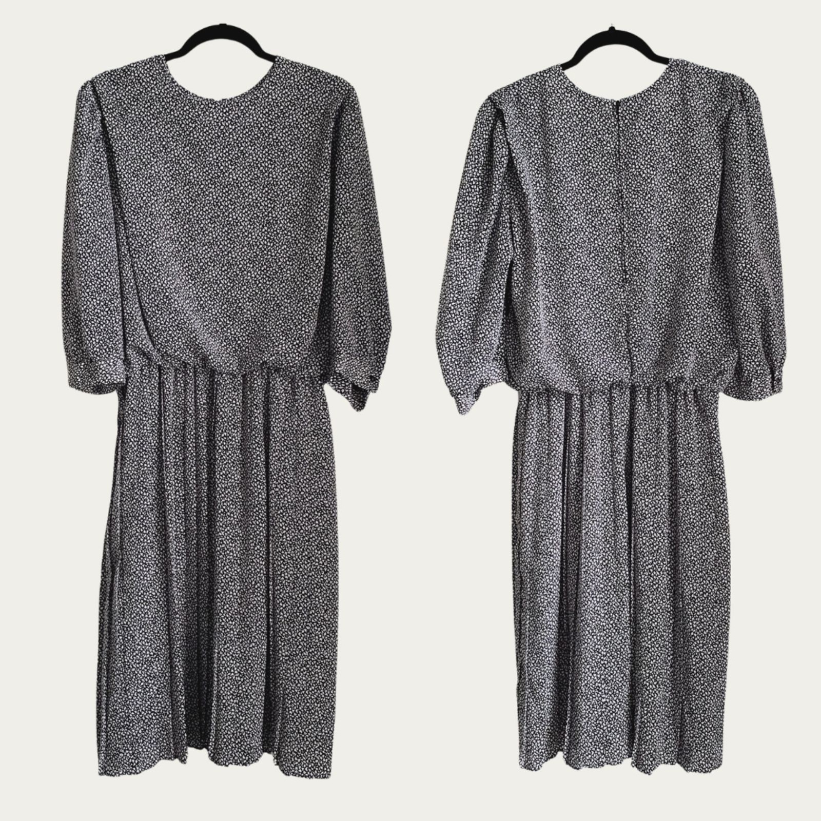 Vintage 1980s Shelly Michaels Gray Dress Size XL (15-16)