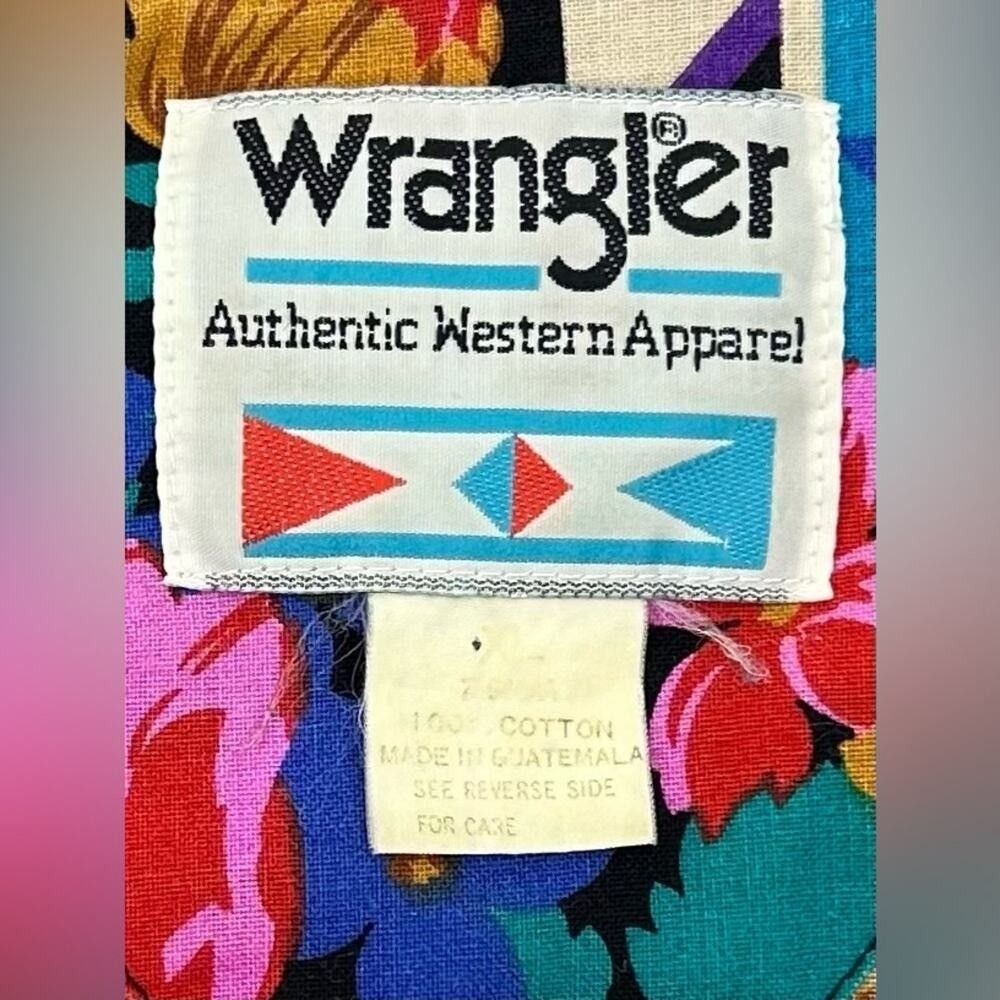 Wrangler Vintage 80s Western Southwest Floral Rodeo Show Shirt Women/s XL