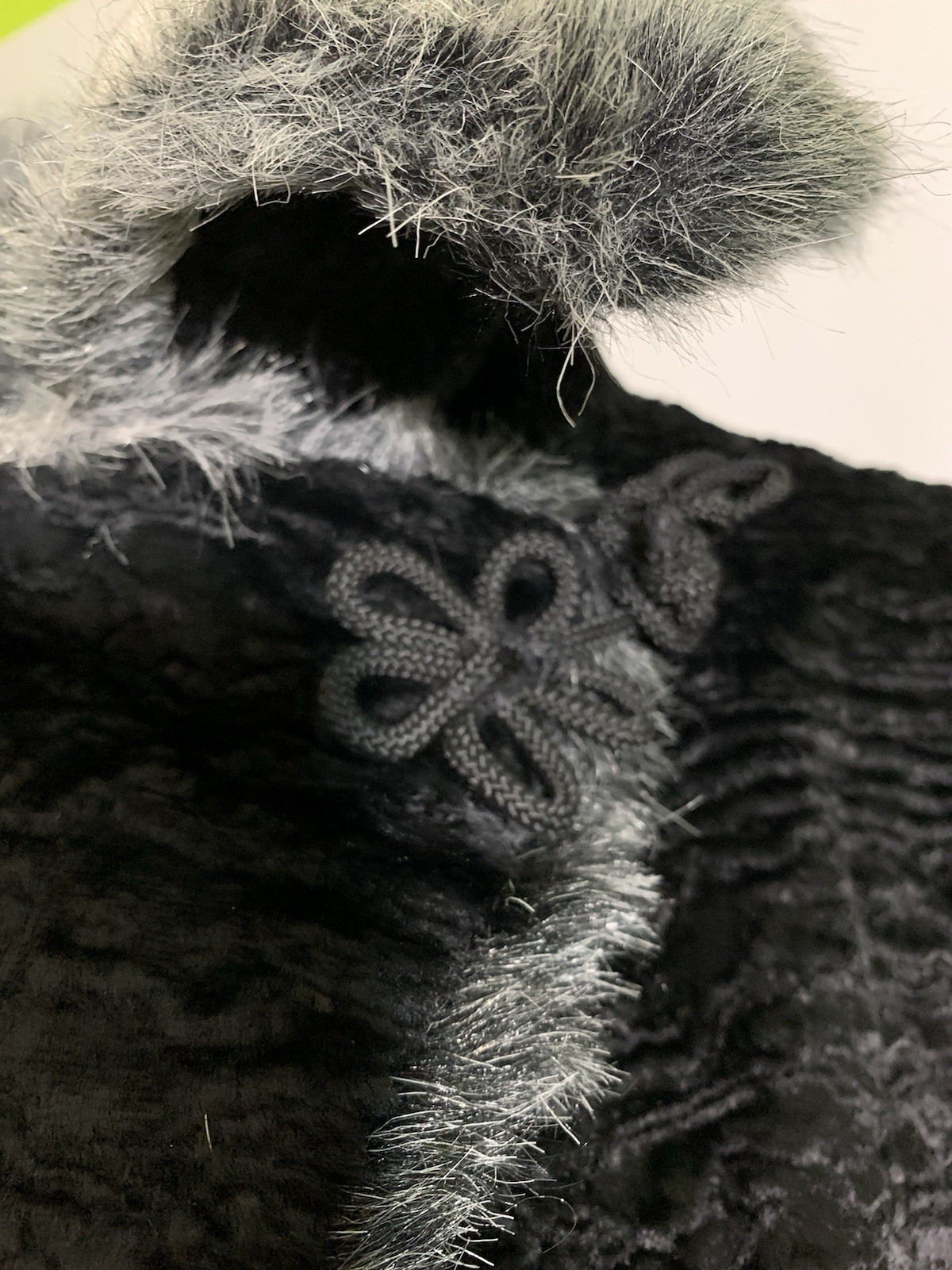 True Vintage 1960s Iconic Black and Gray Faux Chinchilla and Lamb Fur Coat