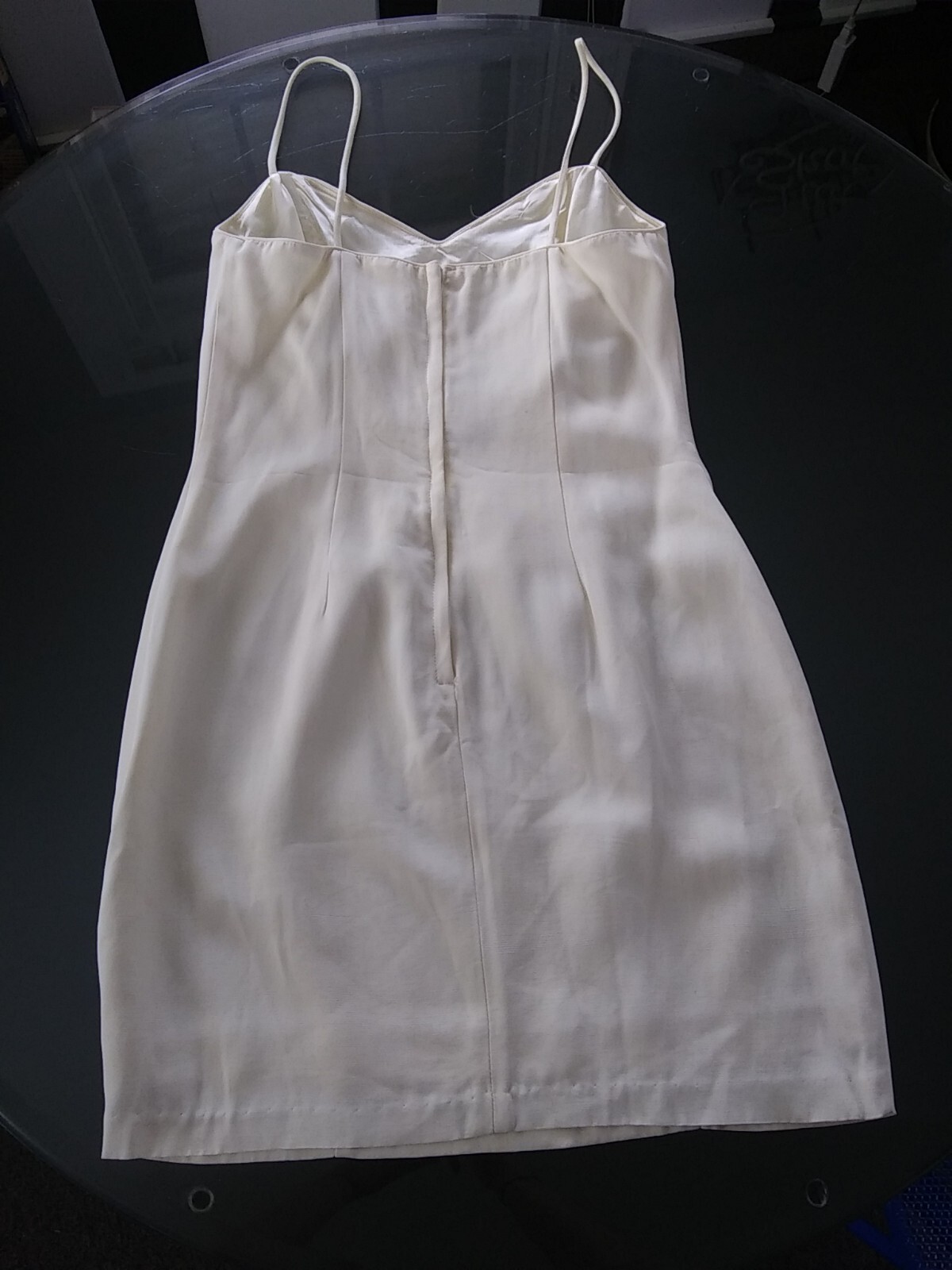 Vintage 90s LA Glo Women’s Cocktail Dress w/ Bolero Jacket Size 13/14 White USA