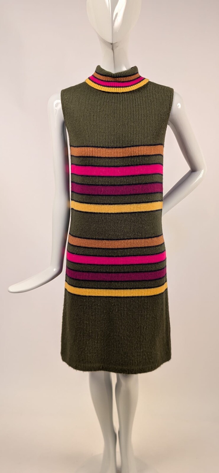 VINTAGE 1970’S MULTICOLORED KNIT DRESS BY THE SNOOTY FOX