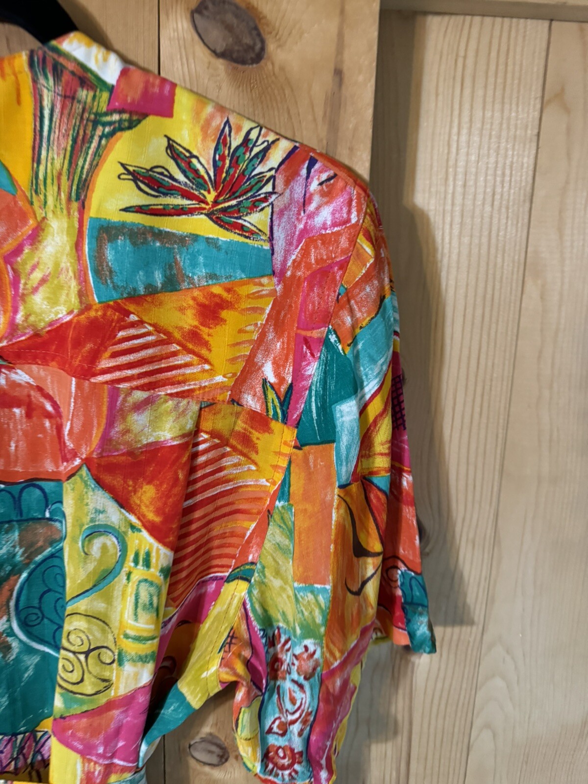 1980s 1990s Resort Wear Print Colorful Retro Dress by George Georgiou Medium