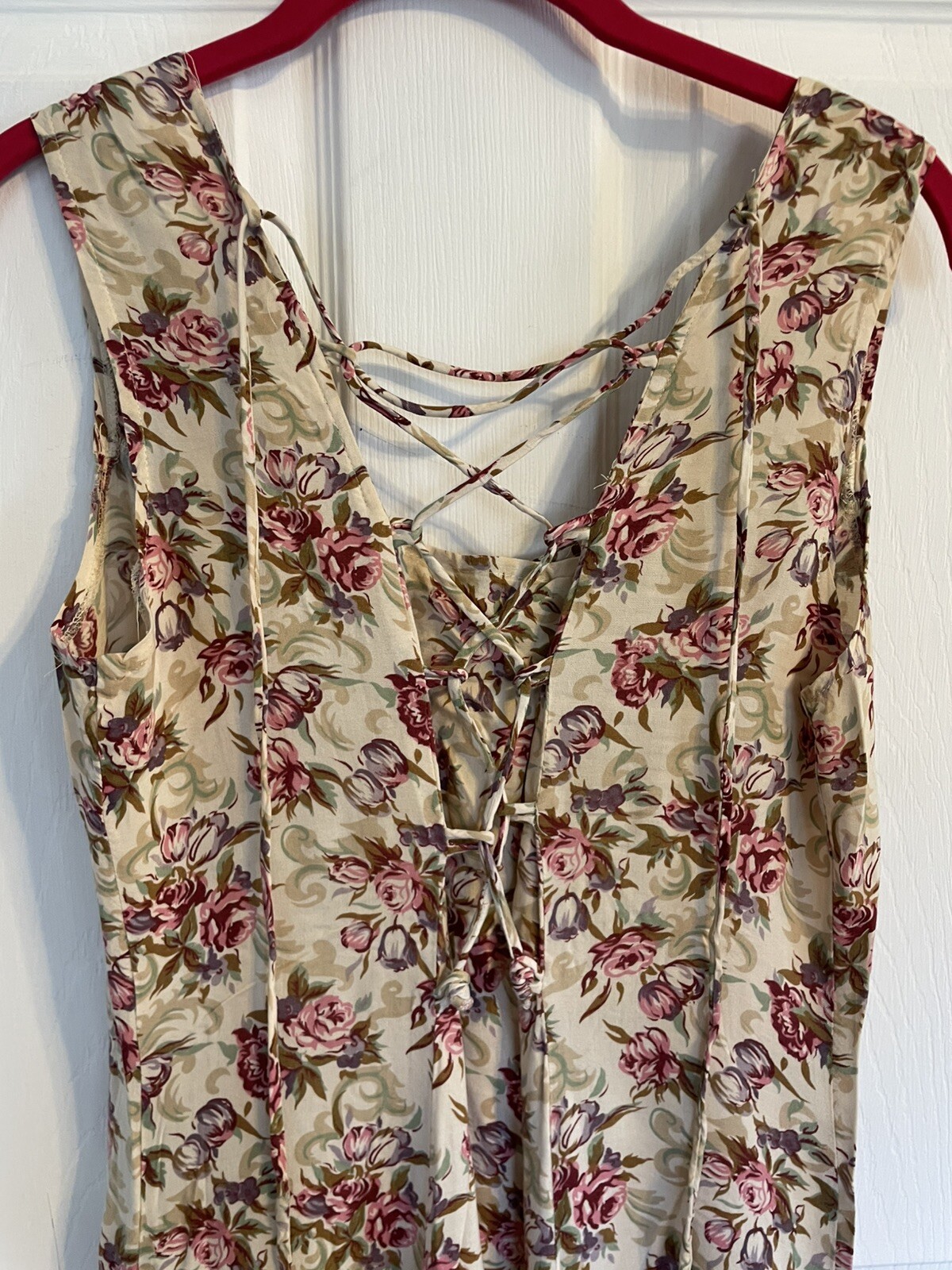 Joni Blair Vtg Late 1980’s Floral Maxi Dress Size 10 Cottagecore Prairie Boho