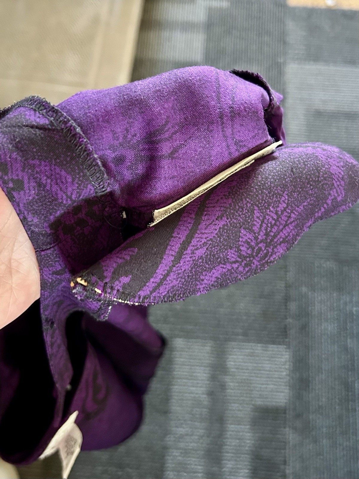 Vintage 80s Compagnie Internationale Express Purple Paisley Drop Waist Dress M